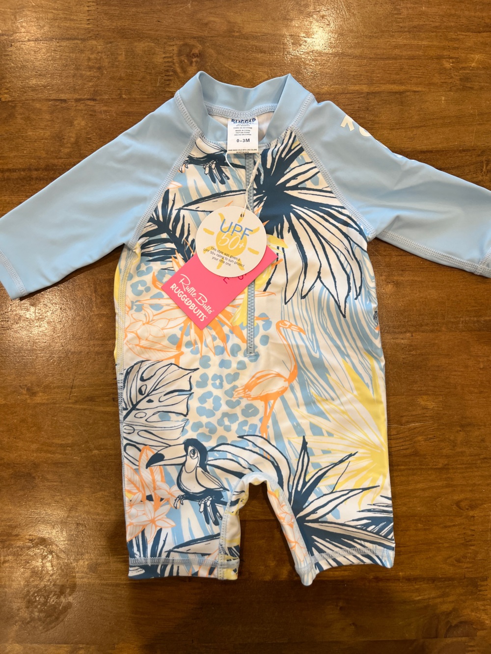 NWT Rugged Butts Infant Rash Guard 1-3 Months